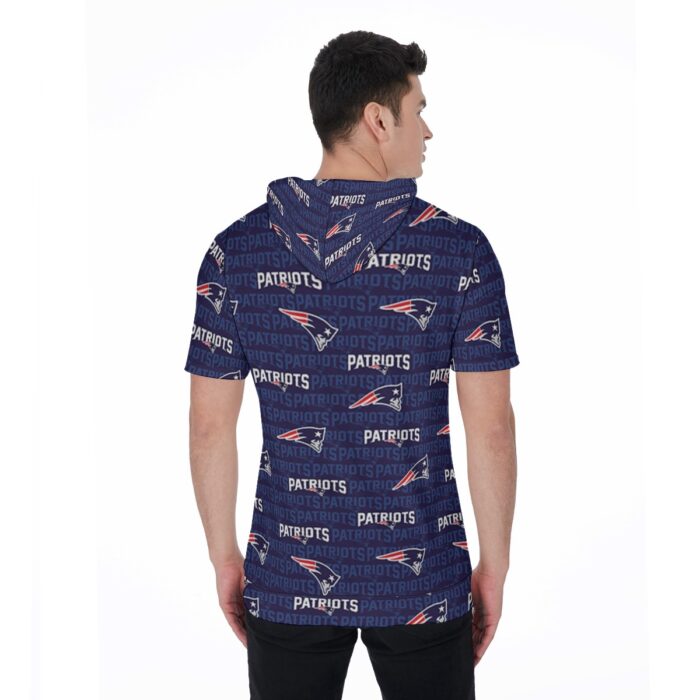 New England Patriots Zubaz All-Over Print Men's Short Sleeve Hoodie T-Shirt - Image 2