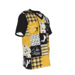 Pittsburgh Steelers Zubaz All-Over Print Men's Short Sleeve T-shirt with Neckline Tie - Image 4