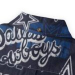 Dallas Cowboys Zubaz All-Over Print Men's Casual Lapel Long Sleeve Shirt|125GSM Cotton - Image 4