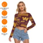 Washington Commanders Women's Mesh Long Sleeves T-shirt - Image 5
