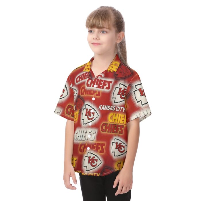 Kansas City Chiefs  Kid's Hawaiian Vacation Shirt - Image 3