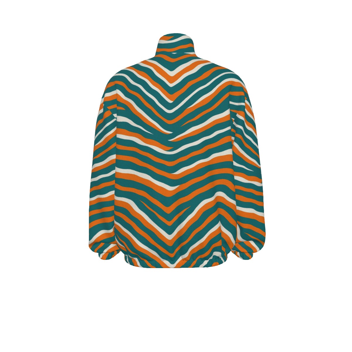 Miami Dolphins Zubaz All-Over Print Unisex Turtleneck Zippered Sweatshirt - Image 4