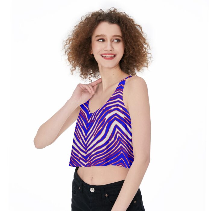 Buffalo Bills Zubaz All-Over Print Crop-Tank Top - Image 1