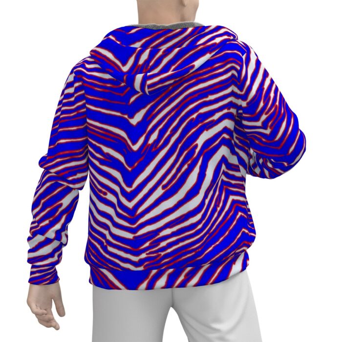 Buffalo Bills Zubaz All-Over Print Men's Sherpa Fleece Zip Up Hoodie - Image 1