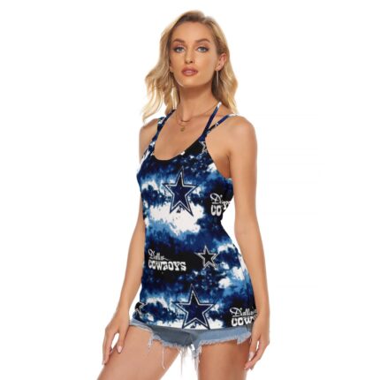 Dallas Cowboys Zubaz All-Over Print Women's Halter Top With Backless