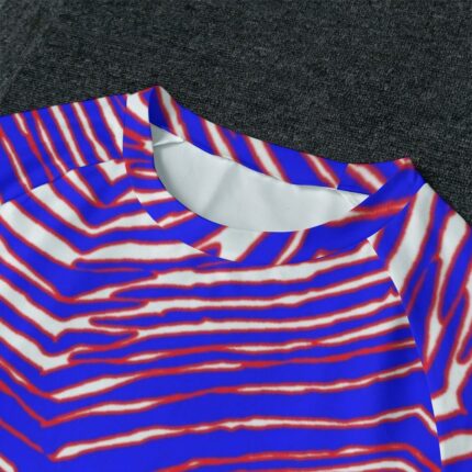 Buffalo Bills Zubaz All-Over Print Men's Raglan Sleeve Pajamas With Wide Ankles