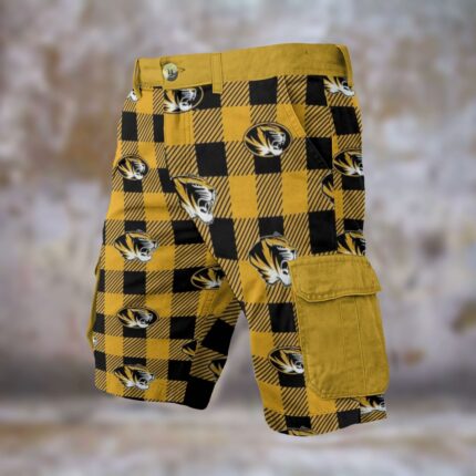 Missouri - Tigers university tartan Cargo Shorts