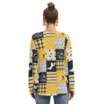 Pittsburgh Steelers Zubaz All-Over Print Women's Long Sleeve Neckline Tie Sweatshirt - Image 3