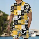 Pittsburgh Steelers All-Over Print Men's Summer Shirt Set