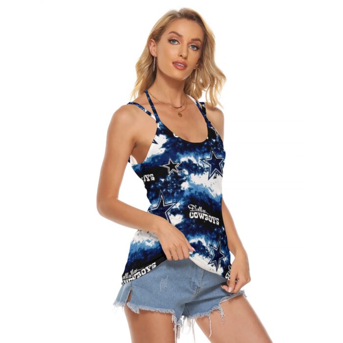 Dallas Cowboys Zubaz All-Over Print Women's Halter Top With Backless - Image 4