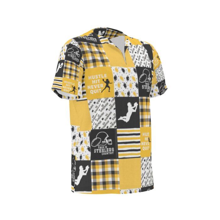 Pittsburgh Steelers All-Over Print  Men's African Dashiki Shirt - Image 2