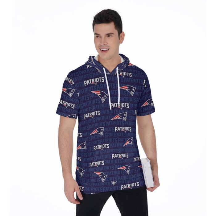 New England Patriots Zubaz All-Over Print Men's Short Sleeve Hoodie T-Shirt - Image 4