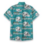 Miami Dolphins Zubaz All-Over Print Men's Breathable Cotton Shirt|125GSM - Image 3