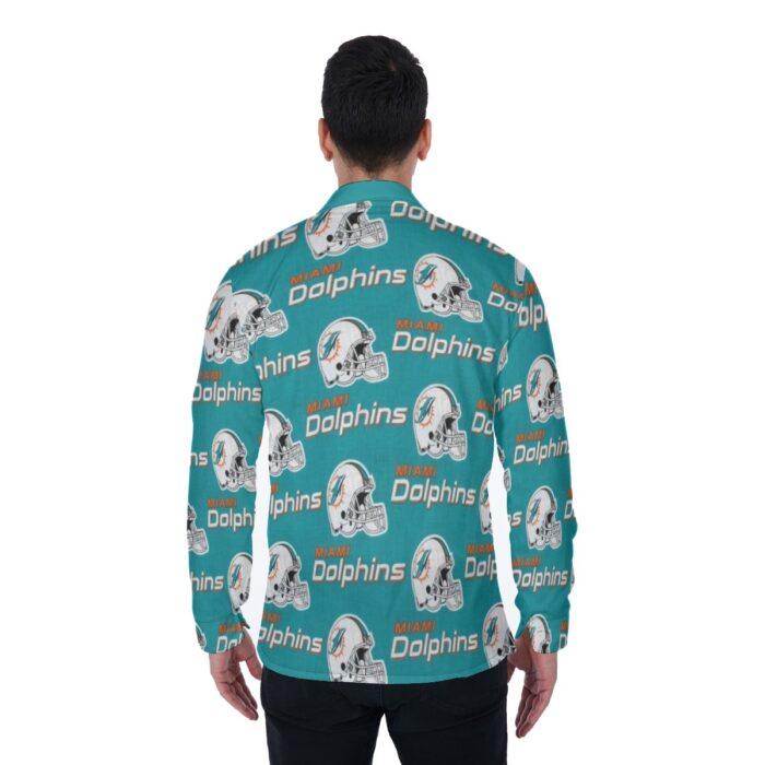 Miami Dolphins Zubaz All-Over Print Men's Long Sleeve Shirt - Image 1
