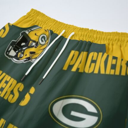Green Bay Packers All-Over Print Unisex Straight Casual Pants | 245GSM Cotton