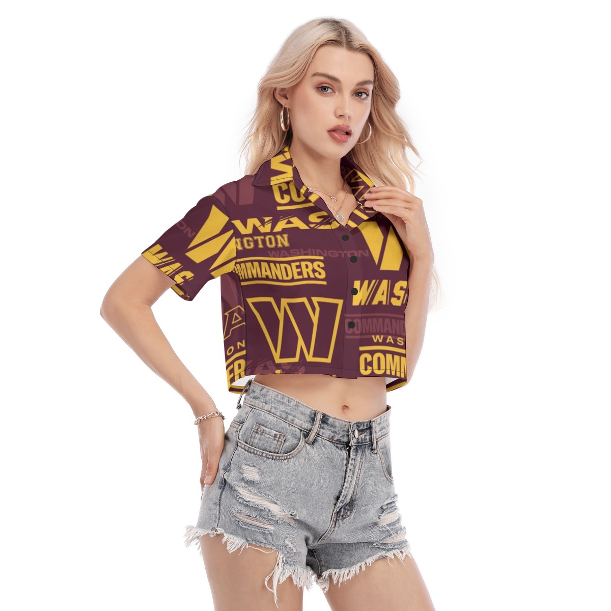 Washington Commanders Women's Cropped Shirt - Image 2