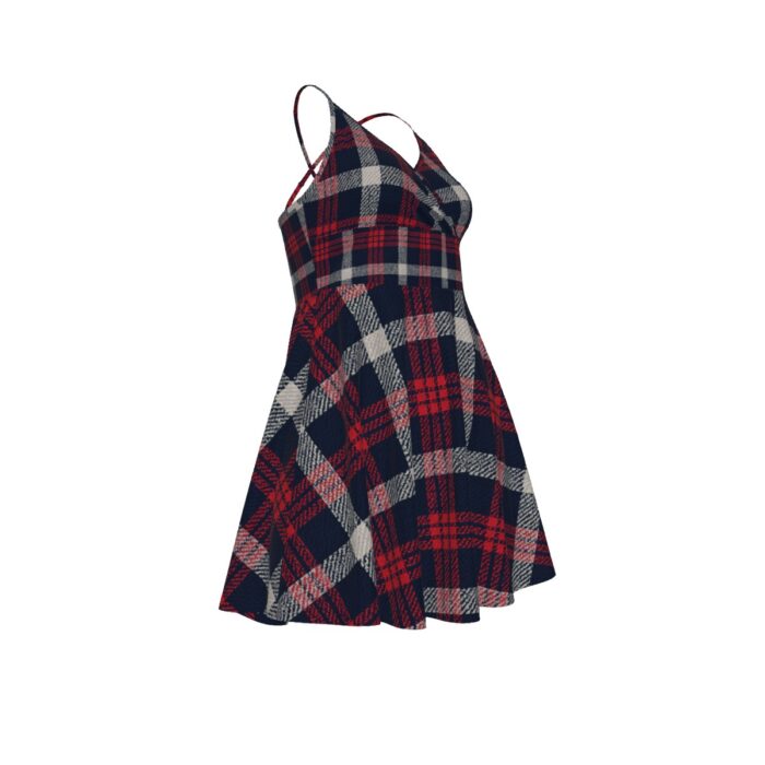 New England Patriots Zubaz All-Over Print Women‘s Cross Cami Dress - Image 2