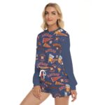 Houston Astros Women's Short Sweatshirt And Pants Suit - Image 2