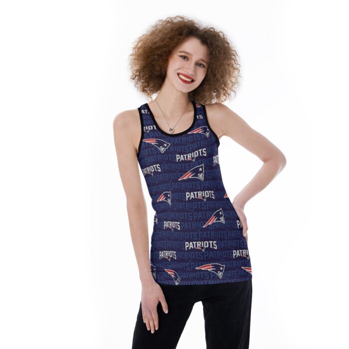 New England Patriots All-Over Print Women's Back Hollow Tank Top - Image 4