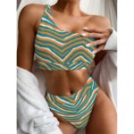 Miami Dolphins Zubaz All-Over Print Women's Bikini With Single Shoulder