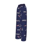 New England Patriots Zubaz All-Over Print Women's Faux Silk Wide-Leg Pants - Image 2