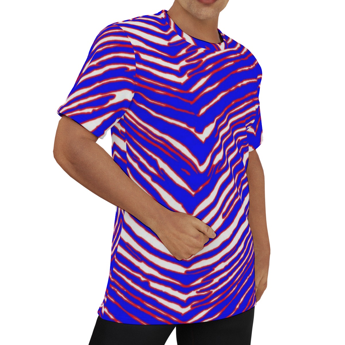 Buffalo Bills Zubaz Eco-friendly All-Over Print Men's Short Sleeve T-shirt - Image 3
