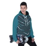 Philadelphia Eagles Zubaz All-Over Print Men's Heavy Fleece Raglan Hoodie - Image 3