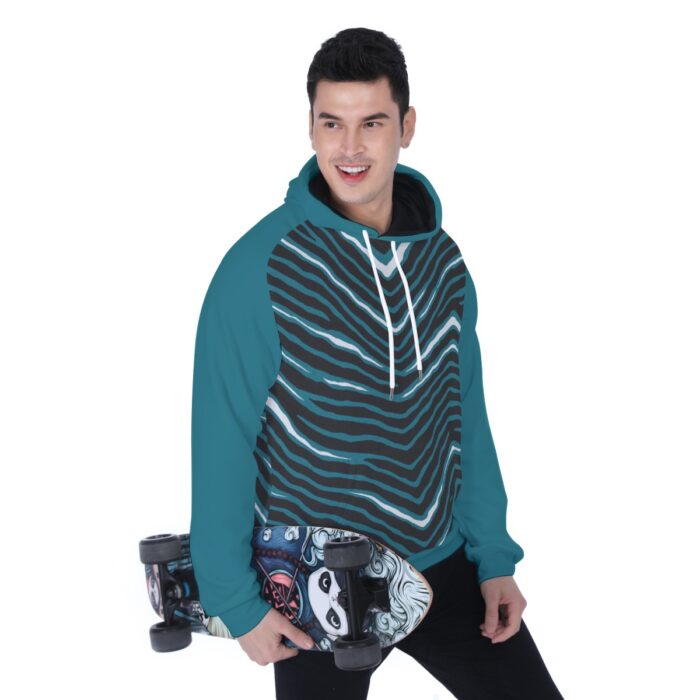 Philadelphia Eagles Zubaz All-Over Print Men's Heavy Fleece Raglan Hoodie - Image 3
