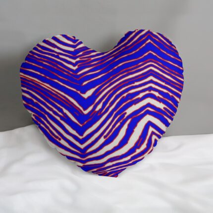 Buffalo Bills Zubaz All-Over Print Heart-shaped pillow