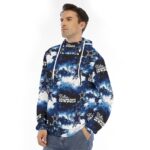 Dallas Cowboys Zubaz All-Over Print Men's Hoodie With Placket Double Zipper - Image 2