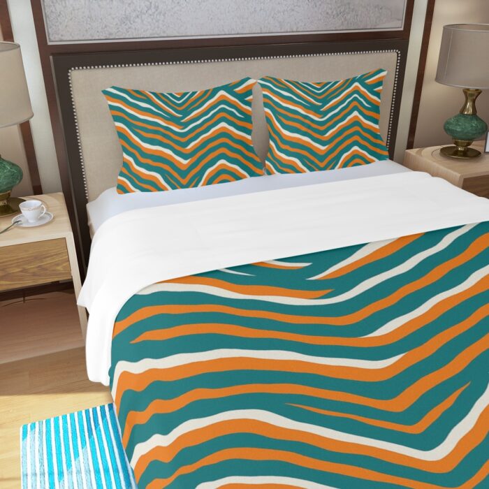 Miami Dolphins Zubaz Three Piece Duvet Cover Set | Widened - Image 5