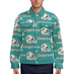 Miami Dolphins Zubaz All-Over Print Unisex Lapel Jacket | 245GSM Cotton - Image 6