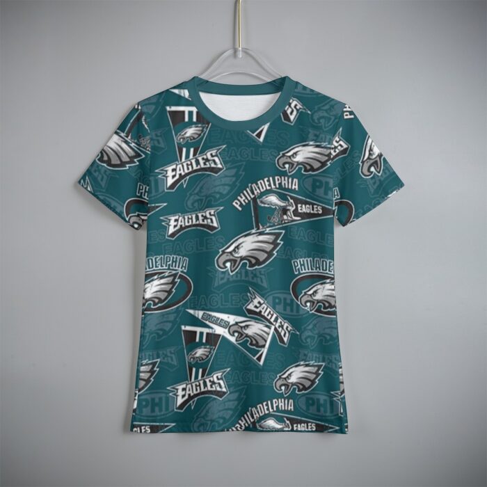 Philadelphia Eagles Zubaz All-Over Print Kid's T-Shirt - Image 1