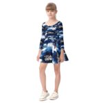 Dallas Cowboys Zubaz All-Over Print Kid's Long Sleeve Dress - Image 2