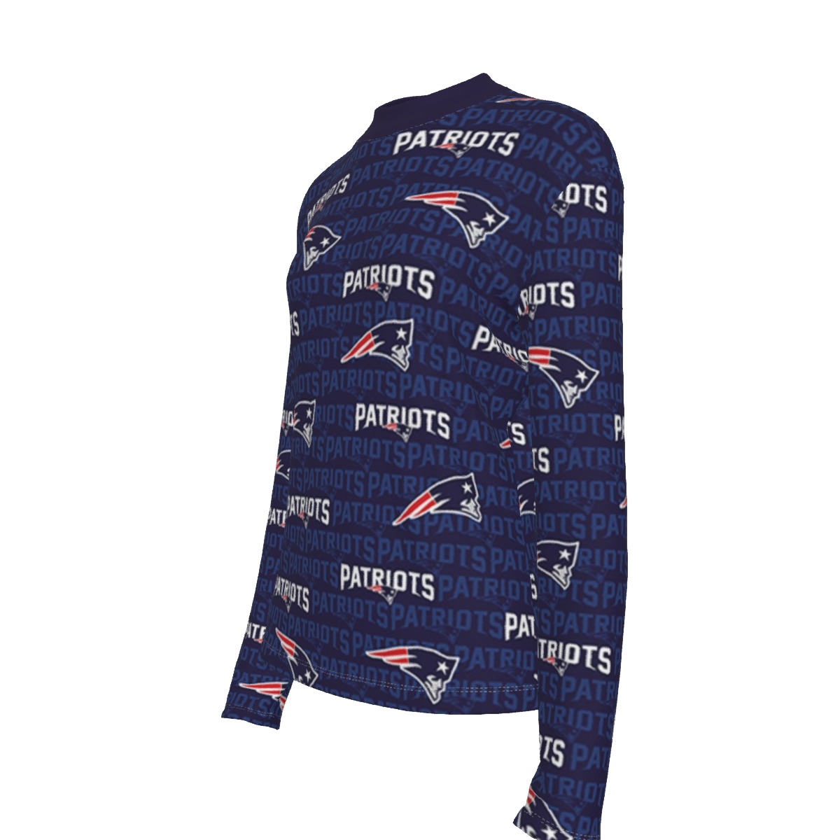 New England Patriots Zubaz All Over Print Women's Stretchable Turtleneck Top - Image 2