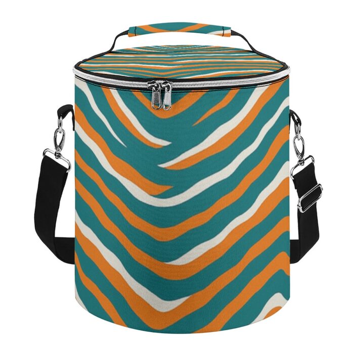 Miami Dolphins Zubaz Insulated Cylinder Cooler Bag - Image 4