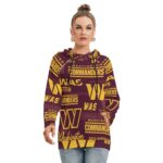Washington Commanders Redskins Women's Hoodie With Double Hood