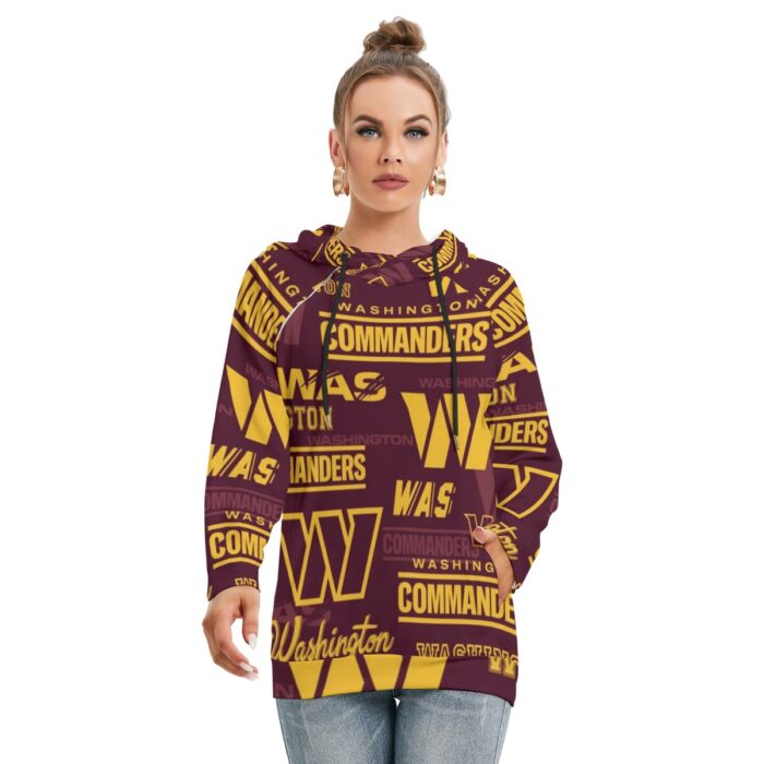 Washington Commanders Redskins Women's Hoodie With Double Hood - Image 1