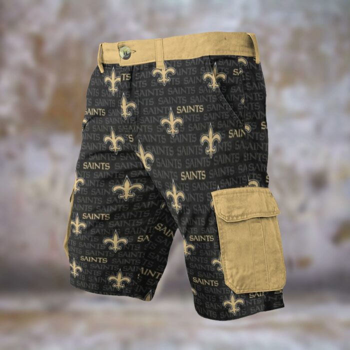 New Orleans Saints Cargo Shorts - Image 3