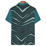 Philadelphia Eagles Zubaz All-Over Print Men's Polo Shirt | 160GSM Waffle - Image 2