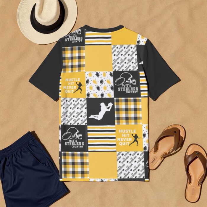 Pittsburgh Steelers All-Over Print Men's O-Neck T-Shirt | 190GSM Cotton - Image 1