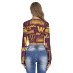 Washington Commanders Women's Round Neck Crop Top T-Shirt - Image 4