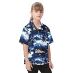 Dallas Cowboys Zubaz All-Over Print Kid's Hawaiian Vacation Shirt - Image 3