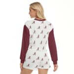 Alabama Crimson Tide Women's Short Sweatshirt And Pants Suit - Image 4
