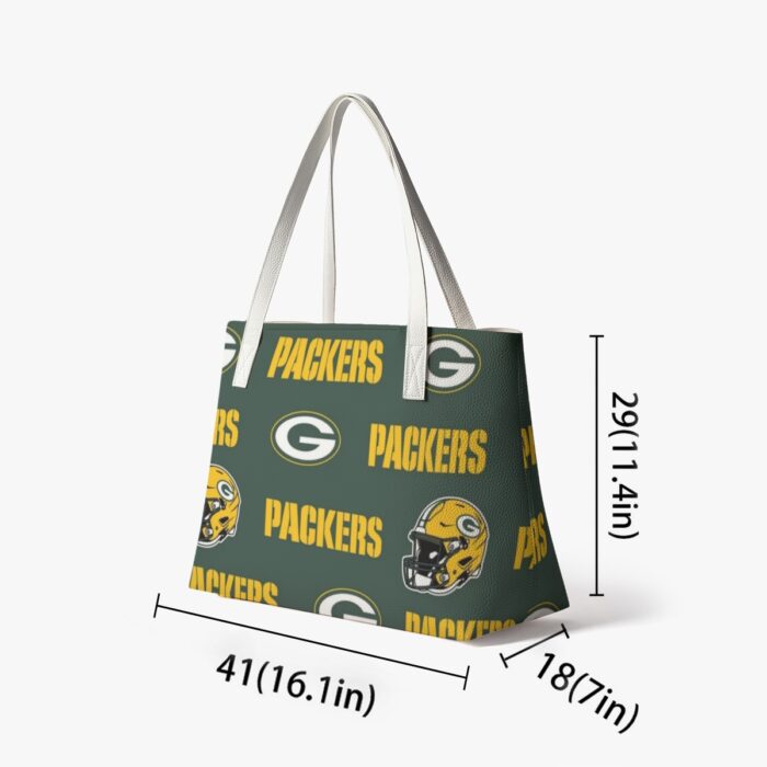 Green Bay Packers Stylish PU Leather Tote Bag - Image 1