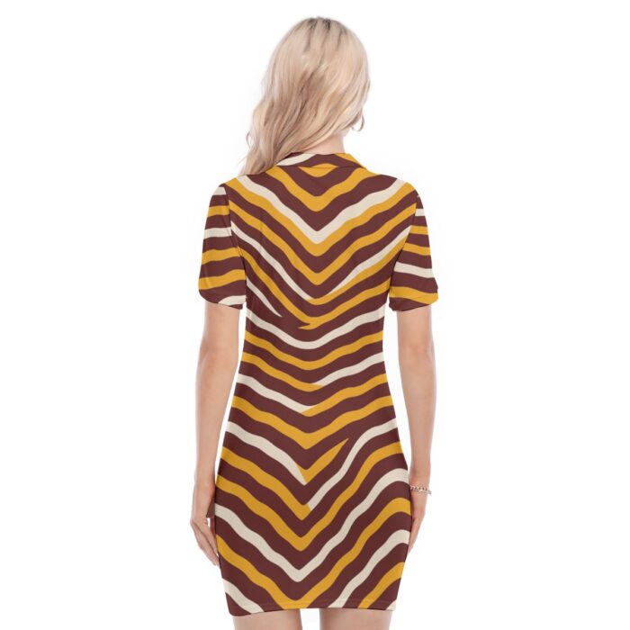 Washington Commanders zubaz Women's Polo Collar Dress - Image 4