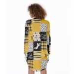 Pittsburgh Steelers All-Over Print Women's Casual Loose Long Sleeve Dress With Pocket - Image 3