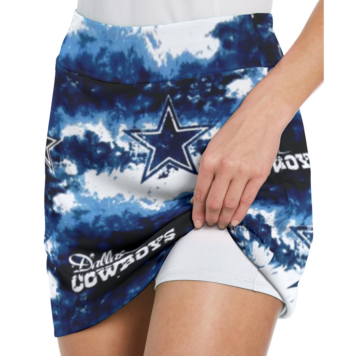 Dallas Cowboys Zubaz All-Over Print Women's Middle-Waisted Skorts - Image 3