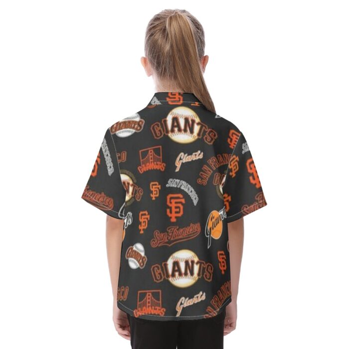San Francisco Giants Kid's Hawaiian Vacation Shirt - Image 4