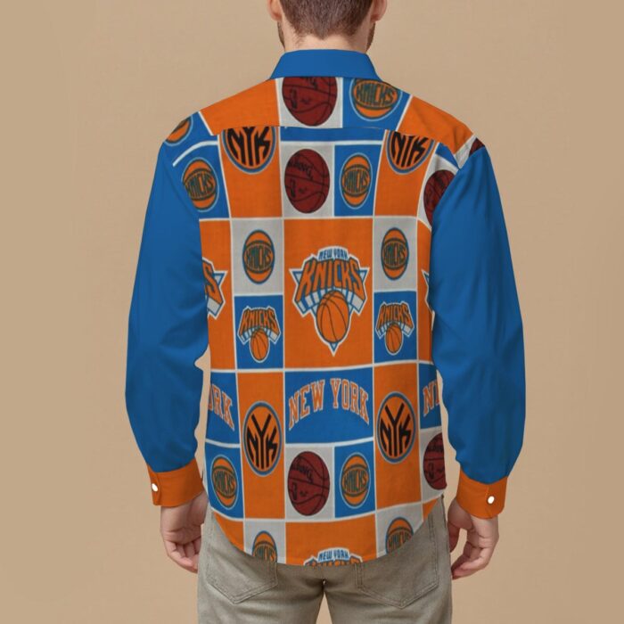 New York Knicks Men's Slim Fit Long Sleeve Shirt - Image 2